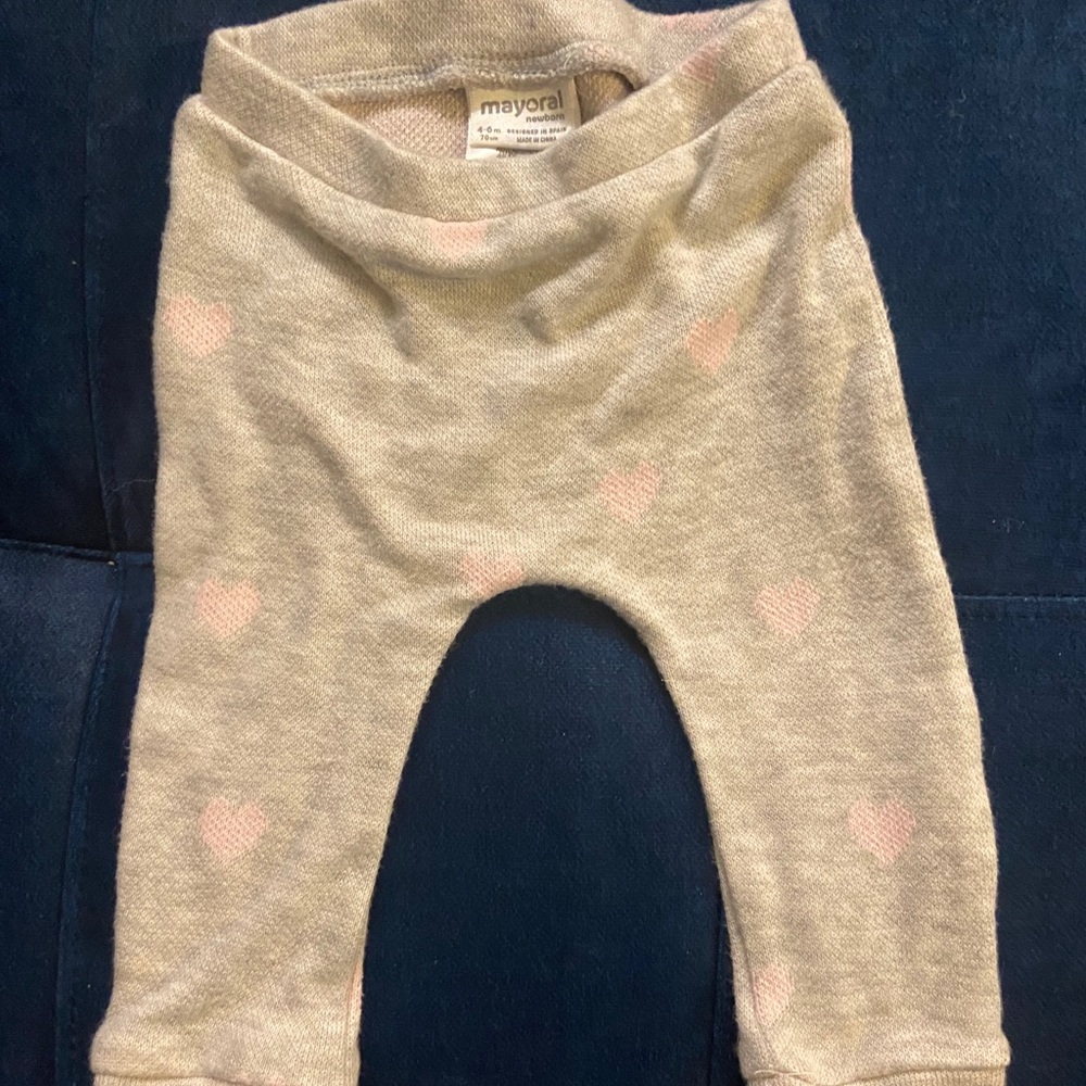 Mayoral 4-6mo baby girl warm leggings